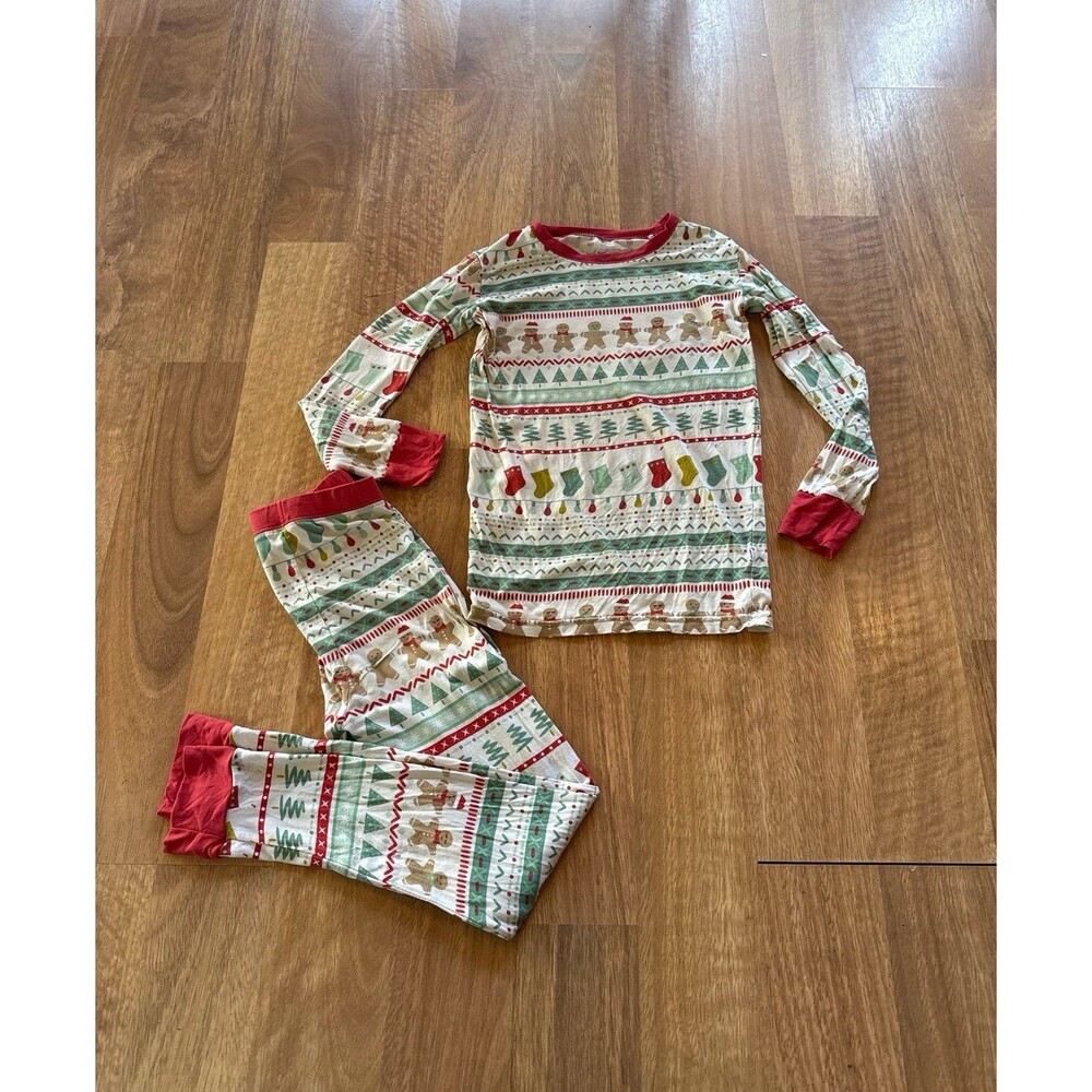 Little Sleepies Christmas Gingerbread man bamboo pajamas